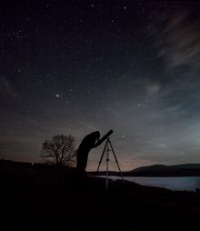 Stargazing at Clatteringshaws Loch, Galloway Forest Park, Dumfries and Galloway