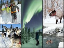 Some of the many wintertime activities available in Fairbanks, Alaska.