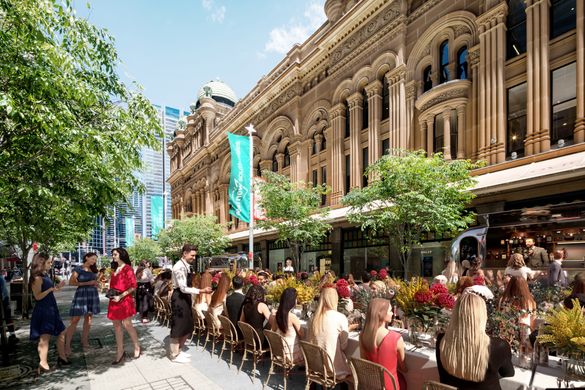 Sydney’s Open for Lunch, George Street. Artist impression. Sydney’s Open for Lunch, George Street. Artist impression.