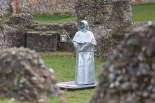 Giant monk in the crypt of the Abbey of St Edmund helped launch a year of events to mark Abbey 1000 celebrations 
