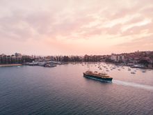 The Manly ferry service arriving at Manly Wharf.