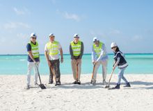 From left: Tolga Unan, Managing Director of Hard Rock Hotel Maldives and The Marina @ CROSSROADS Maldives, Patrick de Staercke, General Manager of SAii Lagoon Maldives, Dirk De Cuyper, CEO of S Hotels & Resorts, Stefano A. Ruzza, Senior Vice President - O