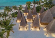 Dine in private pods at Heritance Aarah's Ginifati beach grill