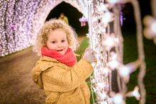 A youngster in the Cathedral of Lights at Blenheim Palace.