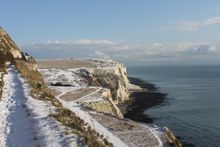 Snow at the White Cliffs of Dover