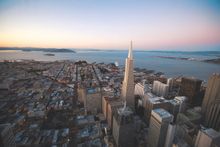 San Francisco skyline with the Transamerica building.