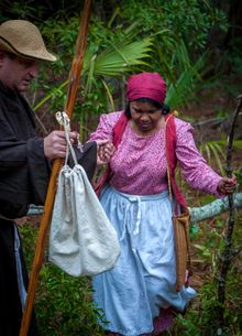 Historic story tellers portray the Flight to Freedom, the story of the slaves that ran from the British Colonies to freedomin Spanish Florida.