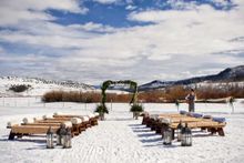 C Lazy U Ranch outdoor winter wedding