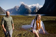 Arriving at Milford Sound for Milford Track walk