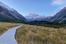 Hooker Valley Track at Aoraki-Mt Cook, part of Walk into Luxury's Mt Aspiring, Mt Cook and Ahuriri Valley private journey
