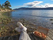 Resting beside Bellerive waterfront