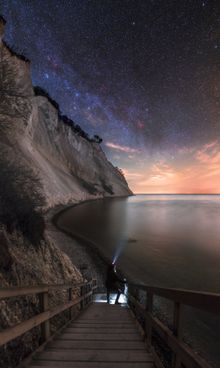 Star gazing at Møns Klint