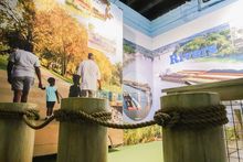 Explorers Landing River Display at the Customs House Museum Clarksville, TN.