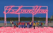 I LOVE YOU Waterfront Art Installation rendering, Alexandria Virginia