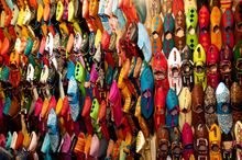 Shoes for sale in the souk