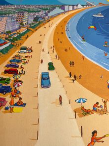 ONE DAYTONA Mural - Beach Scene - Daytona Beach