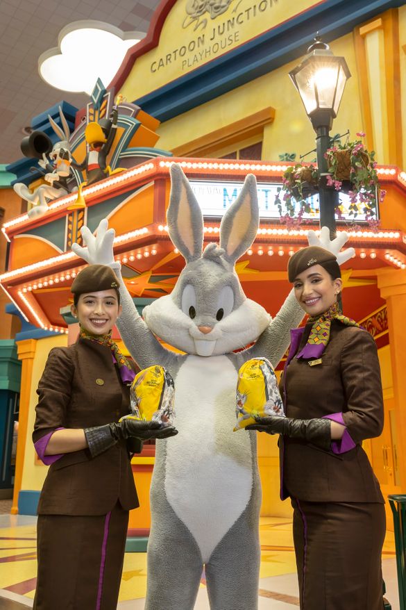 Etihad Cabin Crew and Bugs Bunny Etihad Cabin Crew and Bugs Bunny