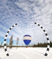 Ballooning in the Arctic Circle at The Outpost/Aurora Safari Camp, Swedish Lapland
