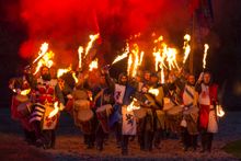 Atmospheric flame and drums in Kynren