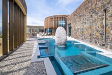 An outdoor vitality pool which is part of the Aqua Club