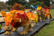 BRICKOSAURS! Evolution Estemmenosuchus, Protoceratops & Gorgonopsid