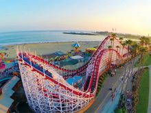 The Giant Dipper Roller Coaster at the Santa Cruz Beach Boardwalk