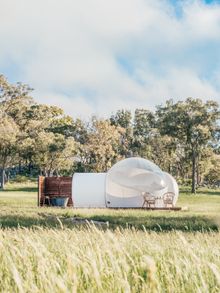 Captain Moonlite Bubbletent for adults at Mirumiru Bubbletent, Tenterfield