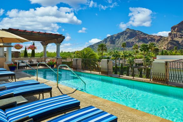 The Joya Spa Pool at Omni Scottsdale Resort & Spa at Montelucia. 