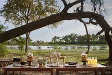 A luxurious dining experience at Belmond Khwai River Lodge