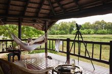 Private deck with a view at Belmond Khwai River Lodge