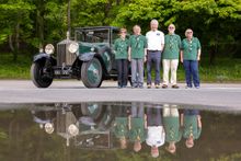 Members of B-P Jam Roll Ltd, with Richard Usher, CEO of Great British Car Journey centre).