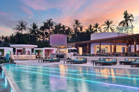 SEEN Beach Club Samui Exterior View Sunset SEEN Beach Club Samui Exterior View Sunset