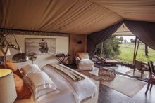Luxury tented suite bedroom at Chem Chem Lodge 
