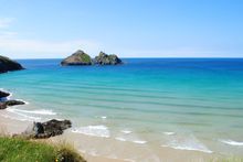 Beautiful Holywell Beach, which Trevornick sits above