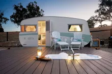 A stay at Agatha provides guests with access to rolling hills, a sunken outdoor bath, peace, and serenity.  Photo Credit: Barry