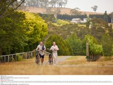 Couple enjoying a romantic getaway at Centennial Vineyards, Bowral.