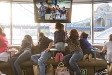 Families on board Uber Boat by Thames Clippers