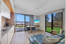 New premium Urunga Cabin positioned right on the river.