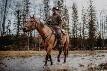 Riding to the adventure camp, Big Creek Guest Ranch, British Columbia