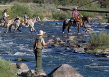 Fish or ride at Montana's Nine Quarter Circle Dude Ranch
