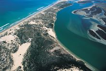 The mouth of the Murray River