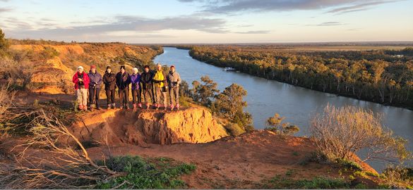 Tour group on the Murray River