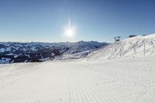 A freshly groomed piste at Ski Juwel. 