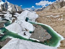 Glacial stream on the way to K2 Base Camp