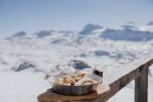 Kaiserschmarren at a mountain hut
