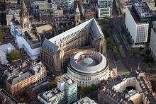 Manchester's Town Hall and Central Library, the most visited public library in the UK, are location in the heart of the thriving metropolis. 