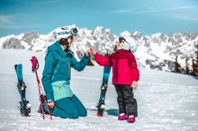 Skiing with children at Wilder Kaiser