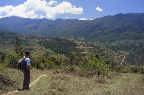 On trek - the Samtengang section of the Trans Bhutan Trail