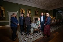 Pictured in the Long Dining Room at Auckland Caste from left, Alison White, media and PR officer at The Bowes Museum; Ivor Stolliday, Chair of Visit County Durham Limited; Cllr Elizabeth Scott, Durham County Council’s Cabinet member for economy and partne