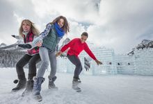 Lake Louise ice skaters